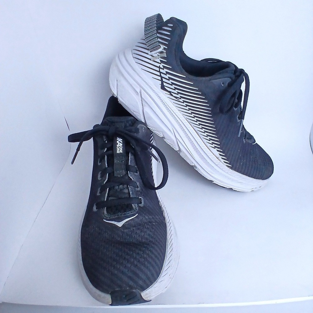 Hoka One One Rincon Running Shoes Black White Men 7 Women 8.5 EU 40 1119396 BWHT